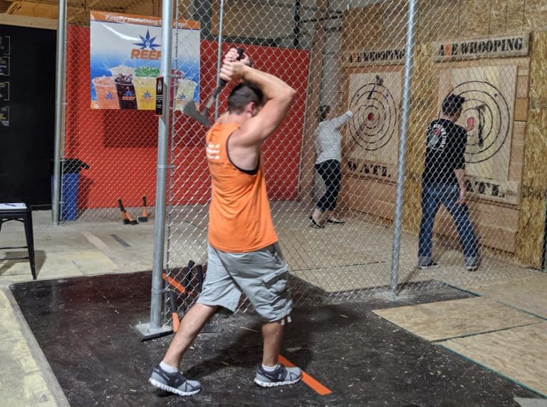 We Crushed It Axe Throwing in Denver at Axe Whooping