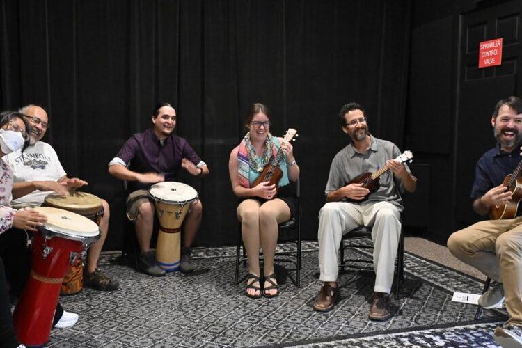 Band Together team building at Swallow Hill Music Denver